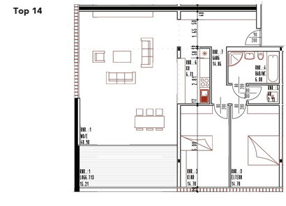 Grundriss Top 14